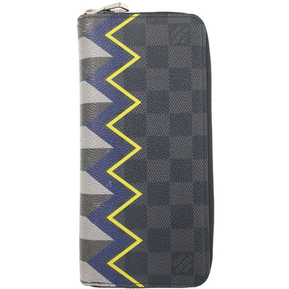 Louis Vuitton Zippy Black Wallet Vertical Karakoram Graphite Damier - Picture 1 of 5